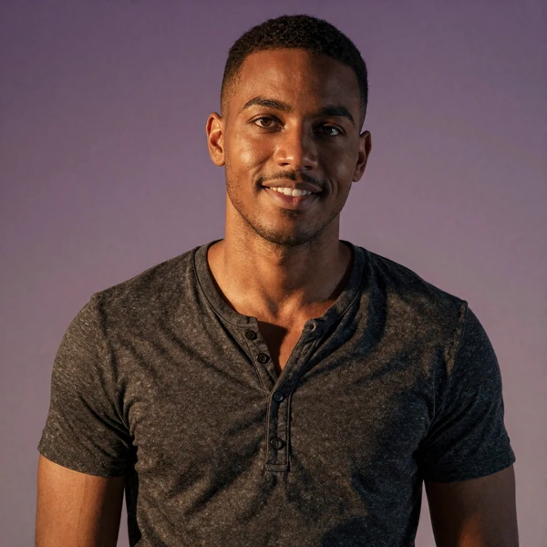 Verified BBC singles dating community member Marcus, an athletic Black American with a confident warm smile