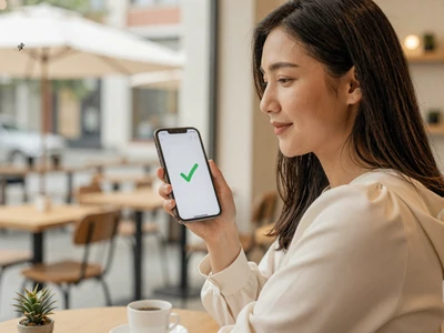 Editorial portrait illustrating online dating safety tips and verified profiles